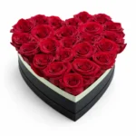 Heart-Shaped Red Rose Box – Luxury Fresh Roses Gift