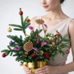 Festive Royal Christmas Floral Arrangement | Luxury Holiday Décor - Image 2