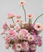 Blush Harmony Flower Arrangement in Midnight Ceramic Vase - Image 3