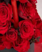 Luxury Red Rose Candle Floral Arrangement - Image 4