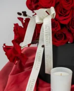 Luxury Red Rose Candle Floral Arrangement - Image 2