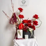 Luxury Red Bloom Designer Flower Arrangement