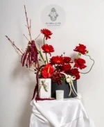 Luxury Red Bloom Designer Flower Arrangement