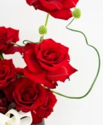 Luxury Red Bloom Designer Flower Arrangement - Image 5