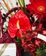 Luxury Red Bloom Designer Flower Arrangement - Image 6