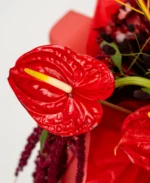 Premium Red Rose & Gerbera Designer Bouquet - Image 5
