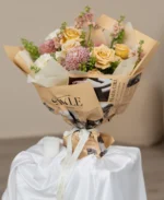 Golden Blush Harmony – Luxury Floral Box - Image 9