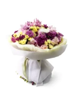 Blush Harmony Bouquet – Orchids, Roses & Chrysanthemums