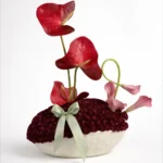 Ruby Elegance Anthurium Floral Arrangement | Luxury Flower Décor