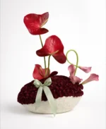 Ruby Elegance Anthurium Floral Arrangement | Luxury Flower Décor