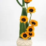 Sunlit Harmony Sunflower Vase Arrangement – Modern Floral Art