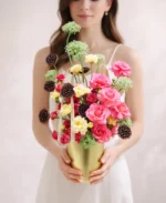 Rosé Noir Luxury Floral Arrangement | Bold Designer Flowers in Vase - Image 2