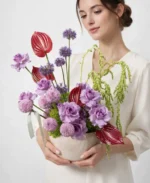 Amethyst Royale Luxury Floral Arrangement in Vase - Image 2