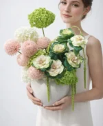 Ivory Garden Luxury Floral Arrangement in Vase | Elegant Designer Flowers - Image 2
