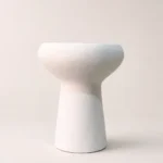 Minimalist Sculptural White Ceramic Decorative Vase for Modern Home & Luxury Interior Decor
